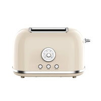 HKM-488915 Retro Stainless Steel 2-Slice Electric Pop-Up Toaster with Grill Function