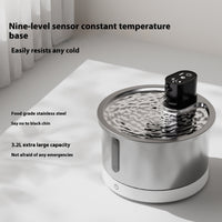 HKM-4889277 Stainless Steel Cat and Dog Water Fountain with Nine-Gear Temperature Control