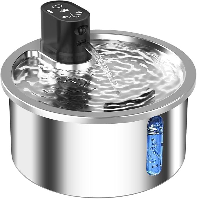 HKM-4889277 Stainless Steel Cat and Dog Water Fountain with Nine-Gear Temperature Control