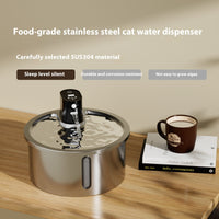 HKM-4889277 Stainless Steel Cat and Dog Water Fountain with Nine-Gear Temperature Control