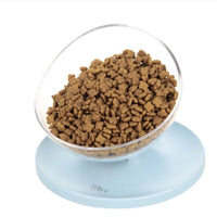 HKM-4889405 Adjustable Three-Angle Cat Bowl - Small Size in White, Pink, and Blue