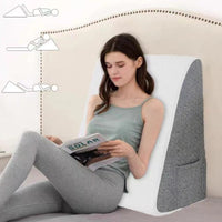 HKM-488979 Triangle Sponge Leaning Cushion with Removable and Washable Cover for Waist and Bedside Support