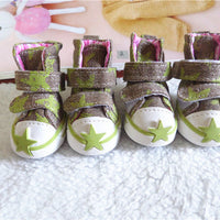 HKM-4890045 Breathable Rubber Dog Shoes for Spring and Summer - Stylish Cowboy Design for Small Breeds