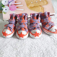 HKM-4890045 Breathable Rubber Dog Shoes for Spring and Summer - Stylish Cowboy Design for Small Breeds