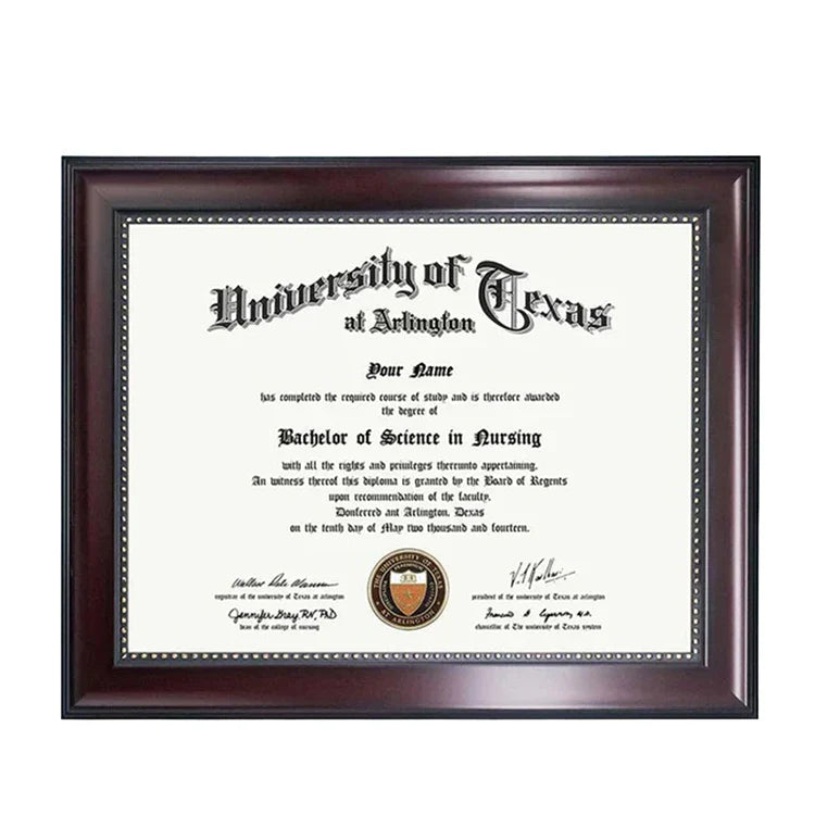 HKM-489043 A4 Graduation Certificate and Diploma Frame with Plastic and Metal Design