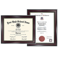 HKM-489043 A4 Graduation Certificate and Diploma Frame with Plastic and Metal Design