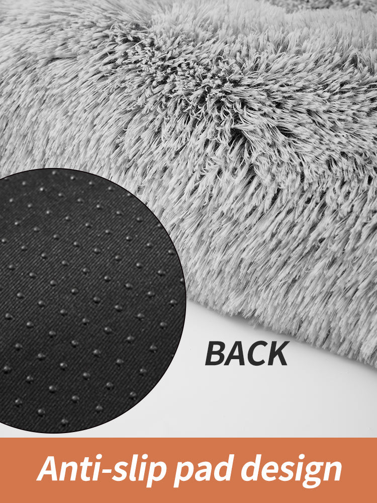 HKM-4890685 Plush Portable Large Dog Sofa Bed - Washable Pet Kennel with Sleep Protector