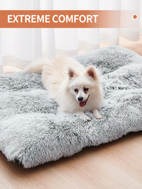 HKM-4890685 Plush Portable Large Dog Sofa Bed - Washable Pet Kennel with Sleep Protector
