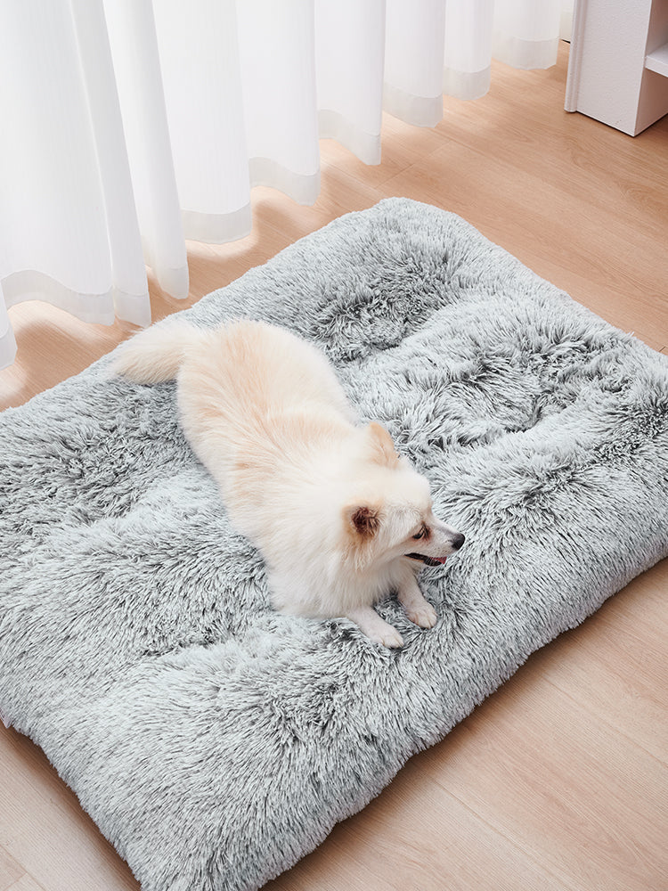 HKM-4890685 Plush Portable Large Dog Sofa Bed - Washable Pet Kennel with Sleep Protector