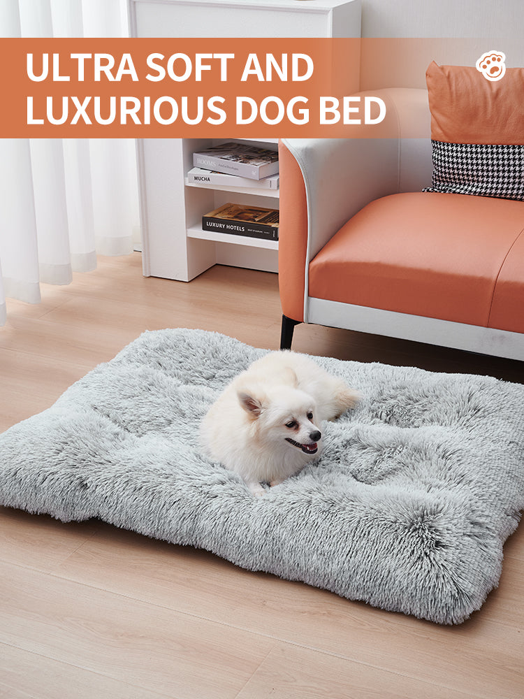 HKM-4890685 Plush Portable Large Dog Sofa Bed - Washable Pet Kennel with Sleep Protector