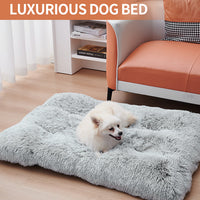 HKM-4890685 Plush Portable Large Dog Sofa Bed - Washable Pet Kennel with Sleep Protector
