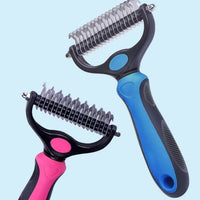 HKM-489107 Stainless Steel Pet Knot Opening Comb - Small & Large Sizes in Blue, Pink, Orange, Green