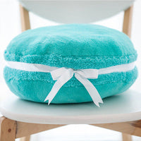 HKM-489235 French Macaron Round Cake Plush Pillow Cushion, 37x37x15cm with PP Cotton Filling