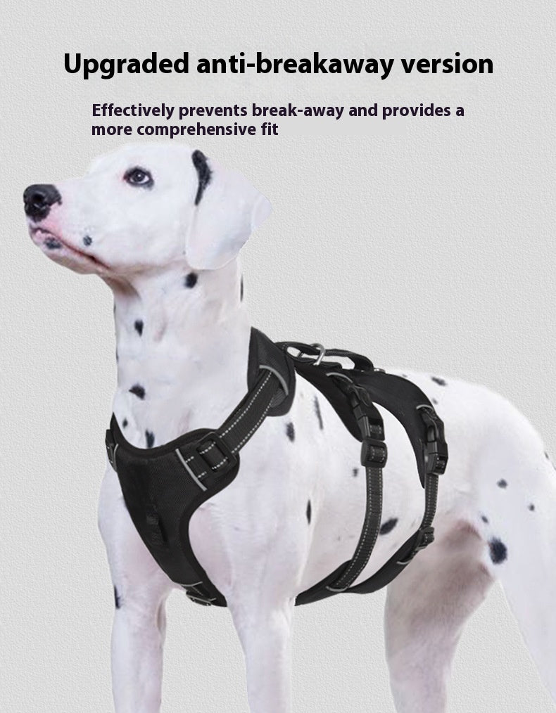 HKM-4892477 Durable Oxford Cloth Dog Chest Strap with Hand Holding Rope for Big Dogs