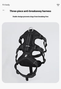 HKM-4892477 Durable Oxford Cloth Dog Chest Strap with Hand Holding Rope for Big Dogs