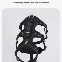 HKM-4892477 Durable Oxford Cloth Dog Chest Strap with Hand Holding Rope for Big Dogs