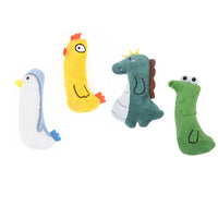 HKM-4892861 Cat Plush Toy with Catnip - Bite-Resistant Interactive Animal Design, Various Colors Available