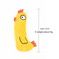HKM-4892861 Cat Plush Toy with Catnip - Bite-Resistant Interactive Animal Design, Various Colors Available