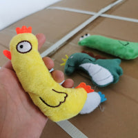 HKM-4892861 Cat Plush Toy with Catnip - Bite-Resistant Interactive Animal Design, Various Colors Available