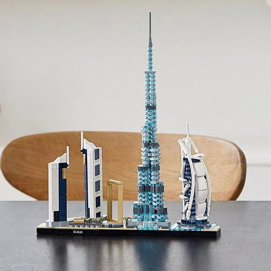 HKM-489299 Creative Miniature Skyline Building Block Set for Kids and Adults - City Decor Model
