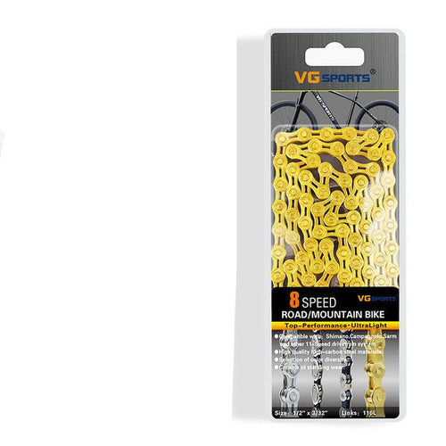 HKM-489363 Golden Colorful Hollow Variable Speed Road Bike Chain