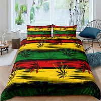 HKM-489491 Digital Plant and Flower Quilt Cover Set in Multiple Sizes and Designs