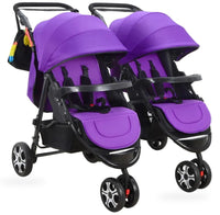 HKM-4896083 purple twin stroller set studio view