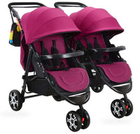HKM-4896083 wine twin stroller set studio view