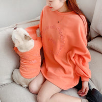 HKM-4897341 Parent-Child Casual Two-Legged Clothing Set with Embroidery in Multiple Colors