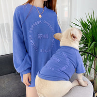 HKM-4897341 Parent-Child Casual Two-Legged Clothing Set with Embroidery in Multiple Colors