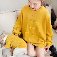 HKM-4897341 Parent-Child Casual Two-Legged Clothing Set with Embroidery in Multiple Colors