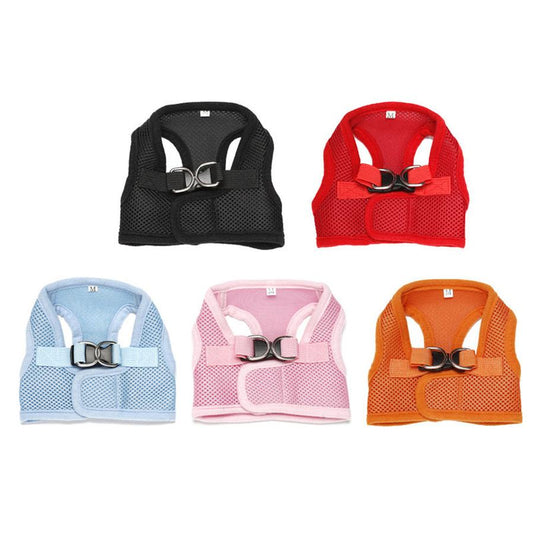 HKM-489747 Breathable Mesh Dog Vest Harness with Retractable Traction Rope and Safety Handle