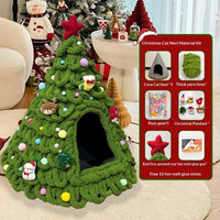HKM-4899005 Christmas-Themed Felt Cat Bed - Multiple Unique Designs Available