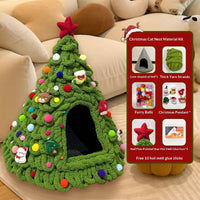 HKM-4899005 Christmas-Themed Felt Cat Bed - Multiple Unique Designs Available