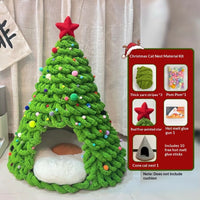 HKM-4899005 Christmas-Themed Felt Cat Bed - Multiple Unique Designs Available
