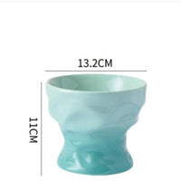 HKM-4899133 Ceramic Cat and Dog Bowl with Cervical Spine Protection - Available in Multiple Colors