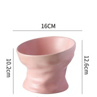 HKM-4899133 Ceramic Cat and Dog Bowl with Cervical Spine Protection - Available in Multiple Colors