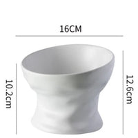 HKM-4899133 Ceramic Cat and Dog Bowl with Cervical Spine Protection - Available in Multiple Colors