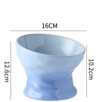 HKM-4899133 Ceramic Cat and Dog Bowl with Cervical Spine Protection - Available in Multiple Colors