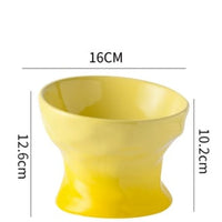 HKM-4899133 Ceramic Cat and Dog Bowl with Cervical Spine Protection - Available in Multiple Colors
