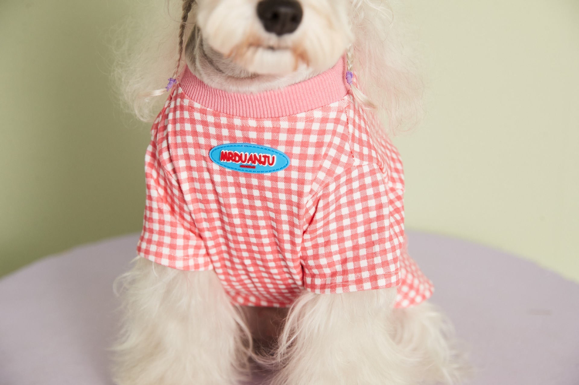 HKM-4899517 Candy Color Plaid T-Shirt in Blue, Yellow, and Pink for a Casual Summer Look - Sizes XS to XXL