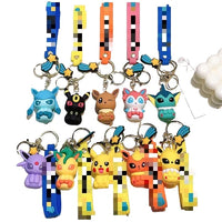 HKM-490003 Cartoon 3D Anime PVC Rubber Keychain - Cute Girl Design for Bags and Keys