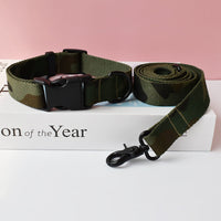 HKM-4900925 Ethnic Style Nylon Pet Collar and Leash Set for Outdoor Dog Walking