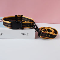 HKM-4900925 Ethnic Style Nylon Pet Collar and Leash Set for Outdoor Dog Walking