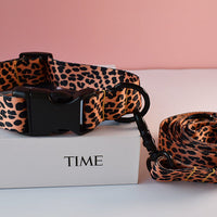 HKM-4900925 Ethnic Style Nylon Pet Collar and Leash Set for Outdoor Dog Walking