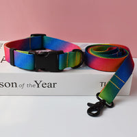 HKM-4900925 Ethnic Style Nylon Pet Collar and Leash Set for Outdoor Dog Walking