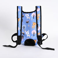 HKM-4901181 Animal Pattern Nylon Pet Backpack - Medium Hardness, Capacity 5, Available in Fawn Blue, Sizes S, M, L