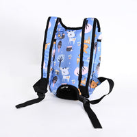 HKM-4901181 Animal Pattern Nylon Pet Backpack - Medium Hardness, Capacity 5, Available in Fawn Blue, Sizes S, M, L
