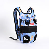 HKM-4901181 Animal Pattern Nylon Pet Backpack - Medium Hardness, Capacity 5, Available in Fawn Blue, Sizes S, M, L