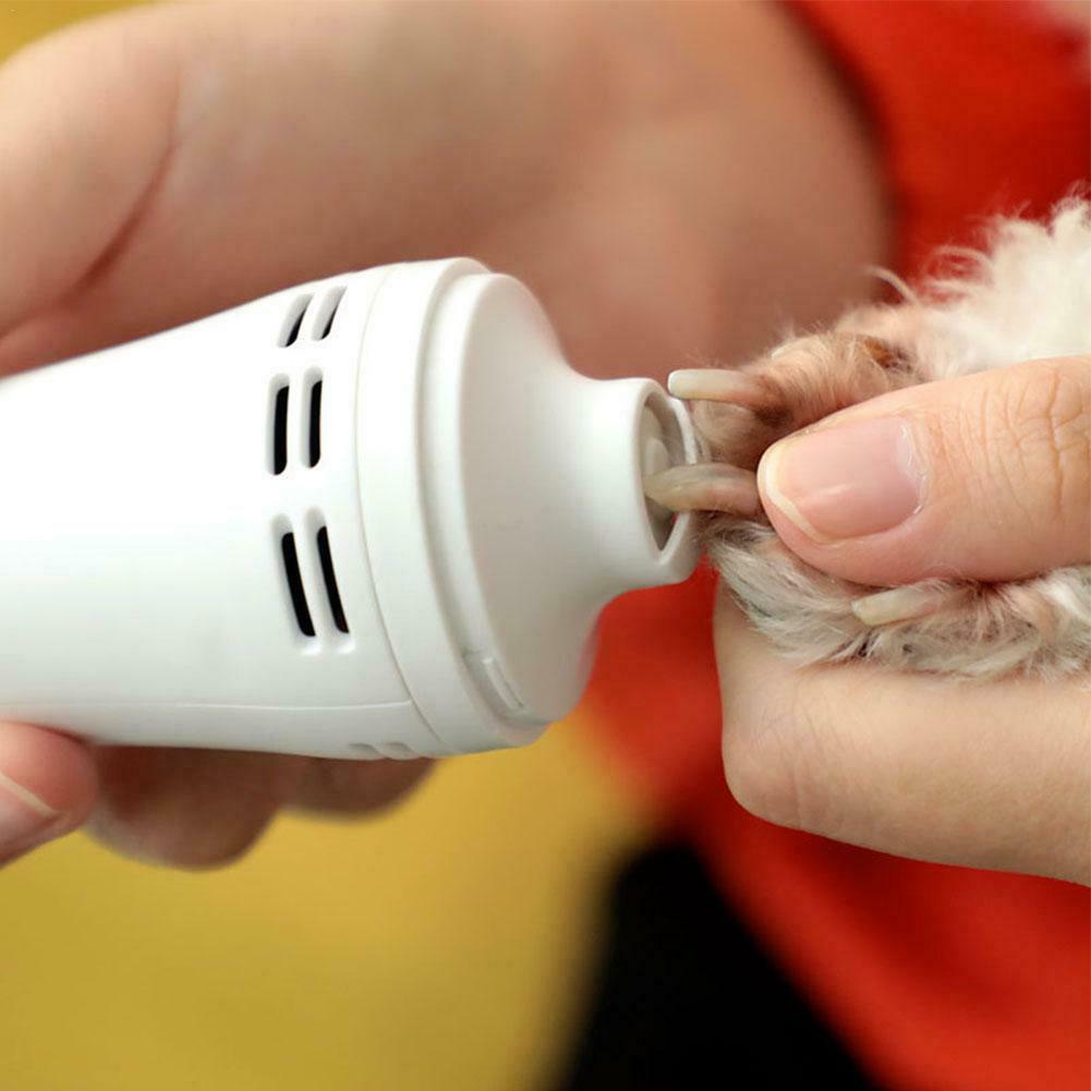 HKM-4902717 Pet Vacuum Electric Nail Polisher with Plastic and Metal Grinding Heads - 3.7V Rechargeable Nail Trimmer for Pets
